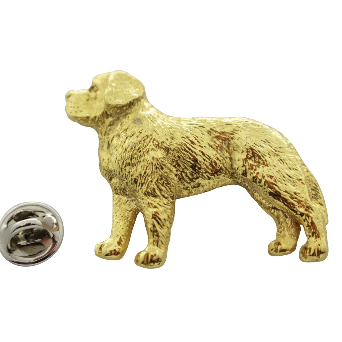 Saint Bernard Pin ~ 24K Gold ~ Lapel Pin ~ 24K Gold Lapel Pin ~ Sarah's Treats & Treasures
